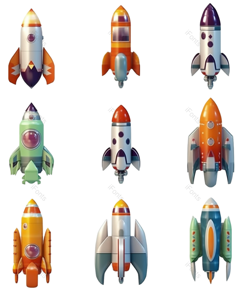 科技图片,科学元素,火箭PNG,火焰免抠素材